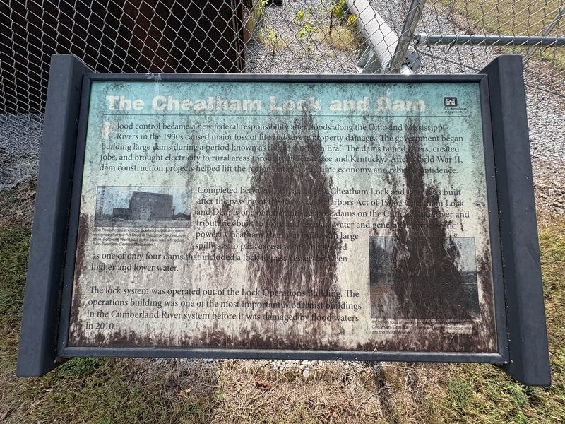 The Cheatham Lock and Dam Marker. Click for full size. The Cheatham Lock and Dam Marker image. Click for full size.