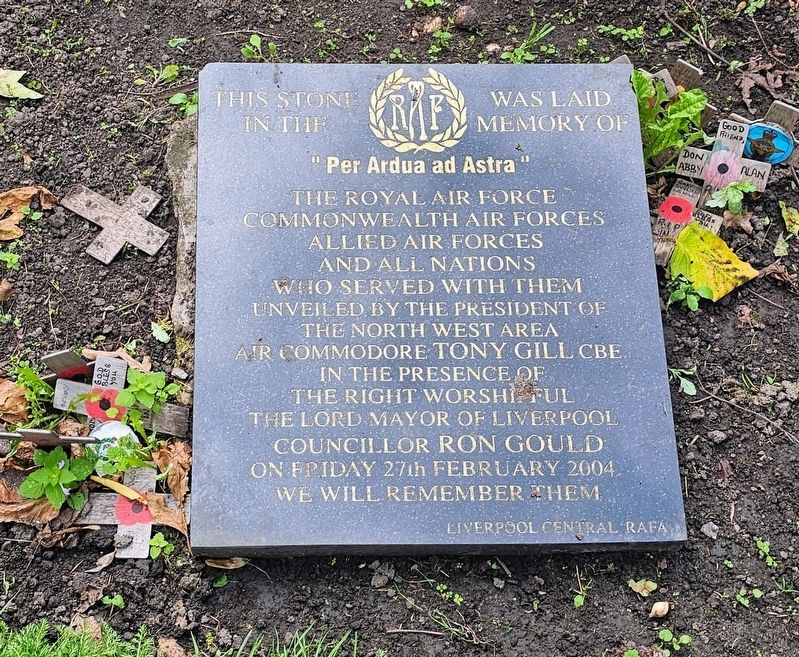 Royal Air Force Memorial Marker. Click for full size. Royal Air Force Memorial Marker image. Click for full size.