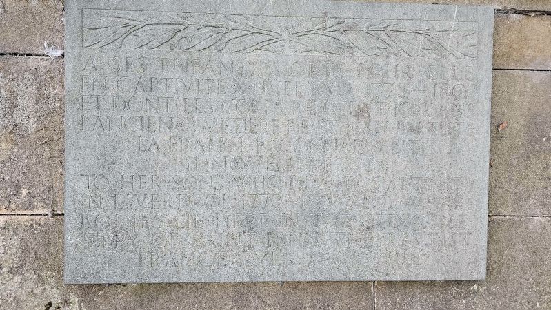 French Prisoners Of War Memorial Marker. Click for full size. French Prisoners Of War Memorial Marker image. Click for full size.