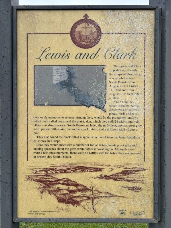Lewis and Clark side of marker. Click for full size. Lewis and Clark side of marker image. Click for full size.