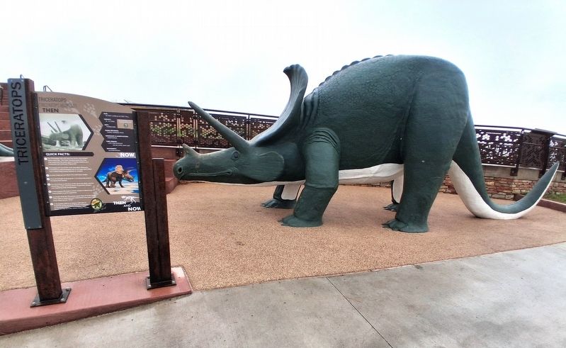 Triceratops Marker and Sculpture. Click for full size. Triceratops Marker and Sculpture image. Click for full size.
