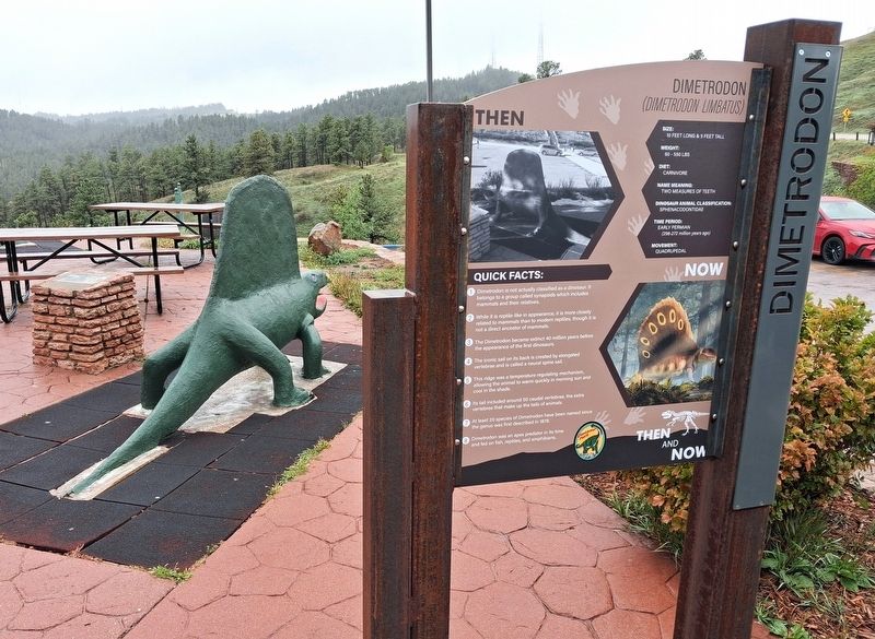 Dimetrodon Marker and Sculpture. Click for full size. Dimetrodon Marker and Sculpture image. Click for full size.