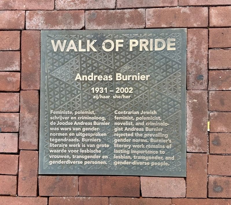 Andreas Burnier Marker. Click for full size. Andreas Burnier Marker image. Click for full size.