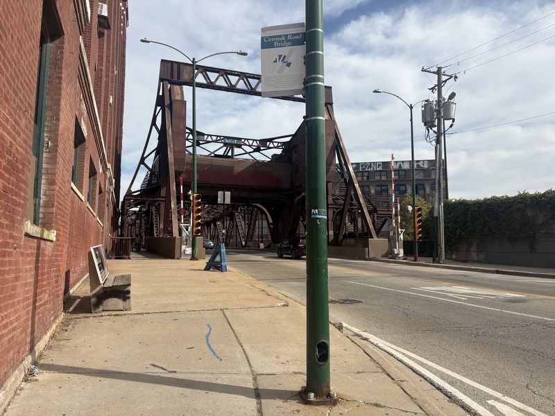 Cermak Road Bridge Marker. Click for full size. Cermak Road Bridge Marker image. Click for full size.