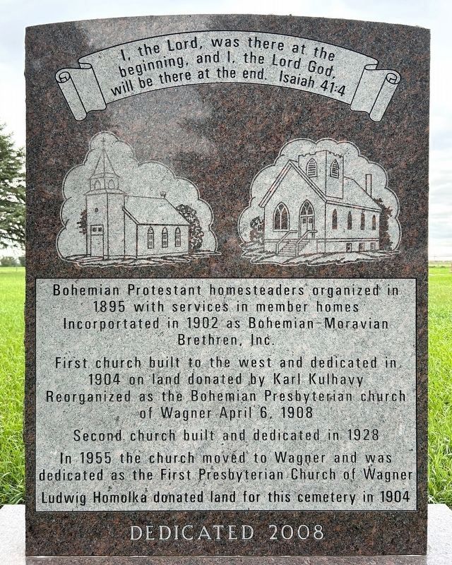 Bohemian Presbyterian Church Marker. Click for full size. Bohemian Presbyterian Church Marker image. Click for full size.