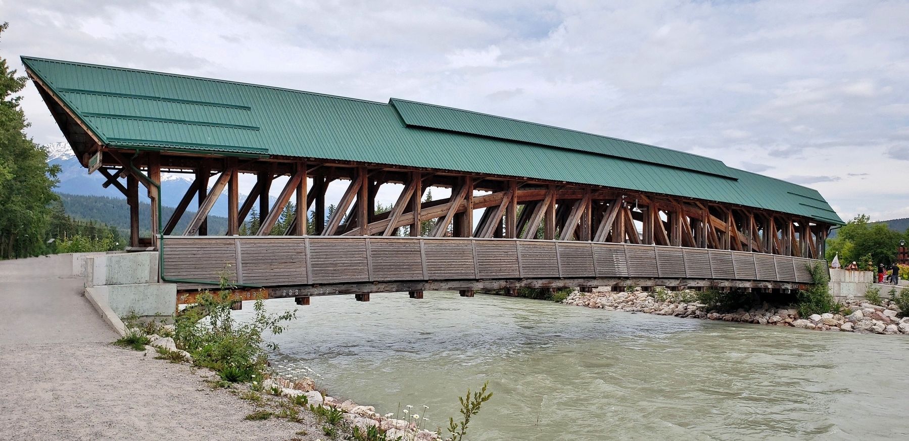 Kicking Horse Pedestrian Bridge (<i>southeast elevation</i>) image. Click for full size.