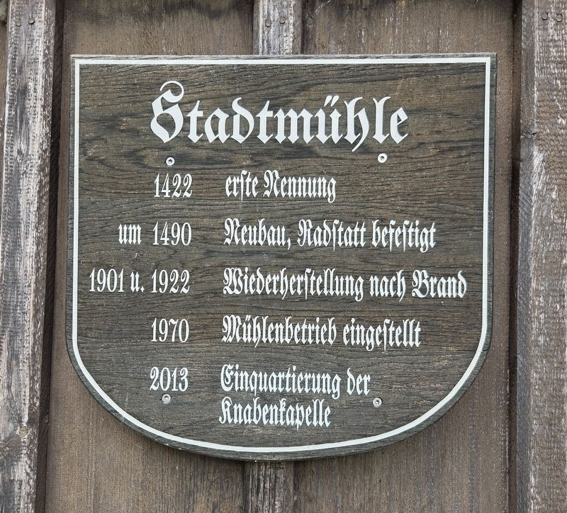 Stadtmühle / Town Mill Marker. Click for full size. Stadtmühle / Town Mill Marker image. Click for full size.