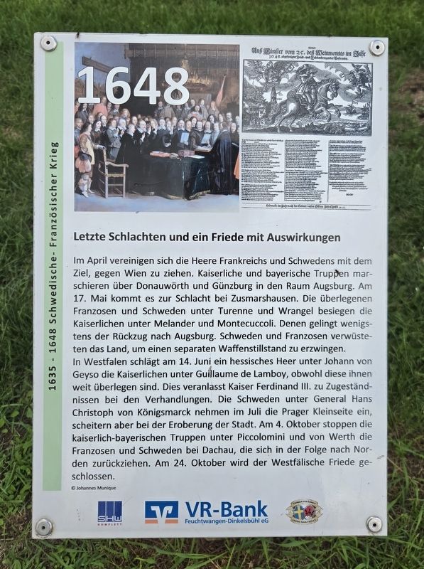 Letzte Schlachten und ein Friede mit Auswirkungen / Final Battles and a Peace Marker. Click for full size. Letzte Schlachten und ein Friede mit Auswirkungen / Final Battles and a Peace Marker image. Click for full size.