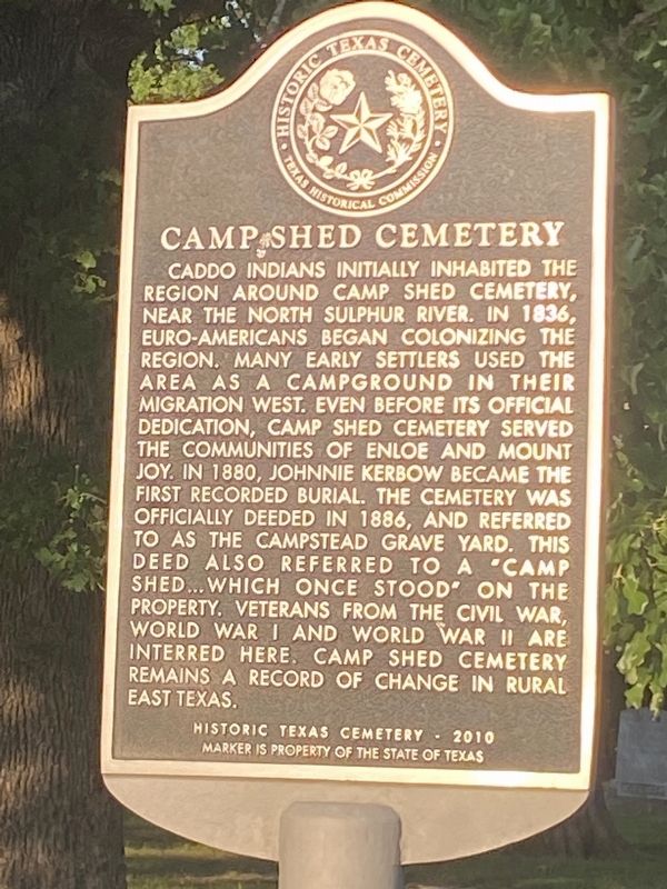 Camp Shed Cemetery Marker image. Click for full size.