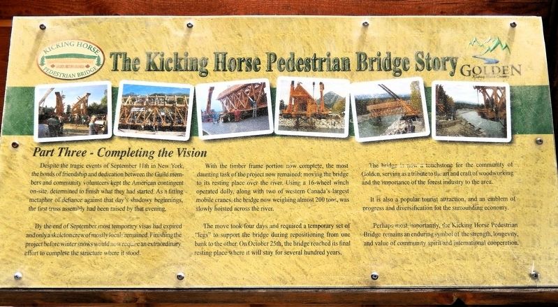 The Kicking Horse Pedestrian Bridge Story (<i>part 3</i>). Click for full size. The Kicking Horse Pedestrian Bridge Story (<i>part 3</i>) image. Click for full size.