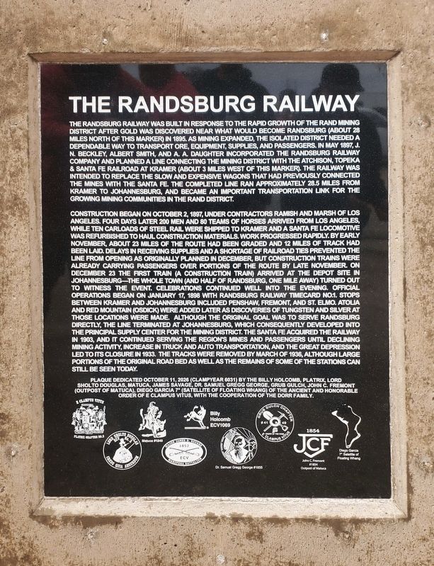 The Randsburg Railway Marker. Click for full size. The Randsburg Railway Marker image. Click for full size.