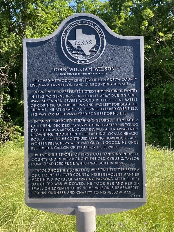 John William Wilson Marker image. Click for full size.