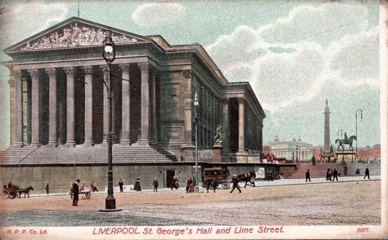 Liverpool - St. George’s Hall and Lime Street. Click for full size. Liverpool - St. George’s Hall and Lime Street image. Click for full size.