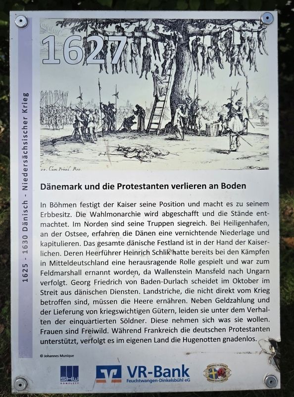 Dänemark und die Protestanten verlieren an Boden / Denmark and the Protestants lose ground Marker. Click for full size. Dänemark und die Protestanten verlieren an Boden / Denmark and the Protestants lose ground Marker image. Click for full size.