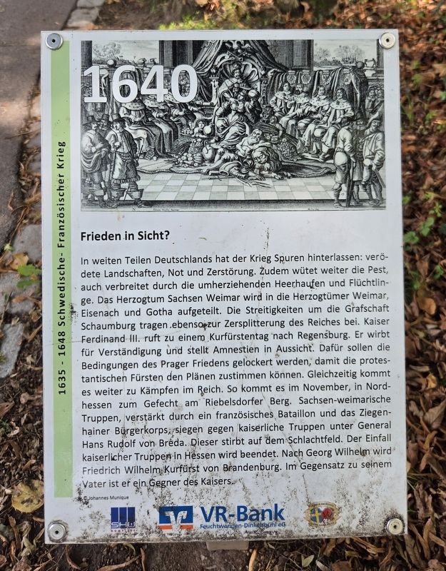 Frieden in Sicht? / Peace in sight? Marker. Click for full size. Frieden in Sicht? / Peace in sight? Marker image. Click for full size.