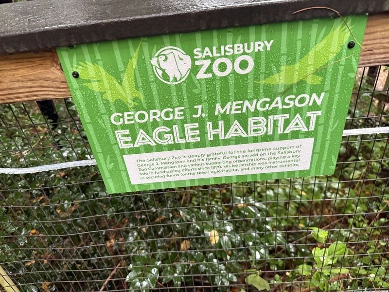 Geore J. Mengason Eagle Habitat Marker. Click for full size. Geore J. Mengason Eagle Habitat Marker image. Click for full size.