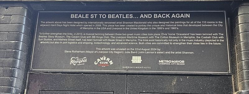 Beale St to Beatles… And Back Again Marker (Left panel). Click for full size. Beale St to Beatles… And Back Again Marker (Left panel) image. Click for full size.