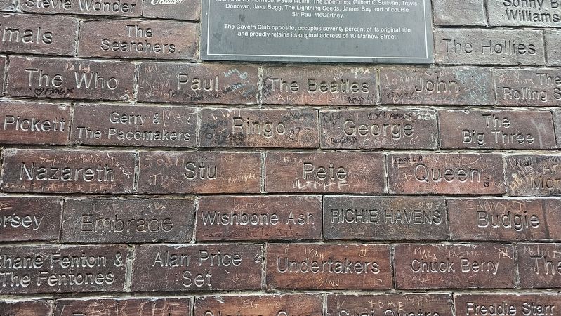 The Cavern "Wall of Fame" Marker. Click for full size. The Cavern "Wall of Fame" Marker image. Click for full size.