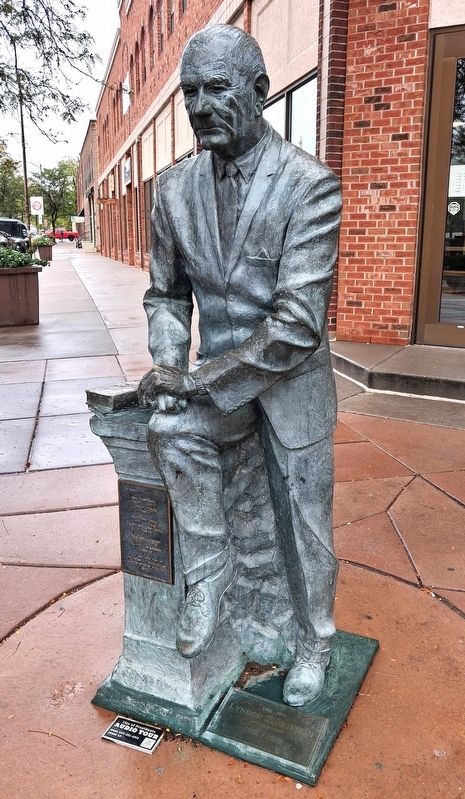 Lyndon B. Johnson Marker and Statue. Click for full size. Lyndon B. Johnson Marker and Statue image. Click for full size.