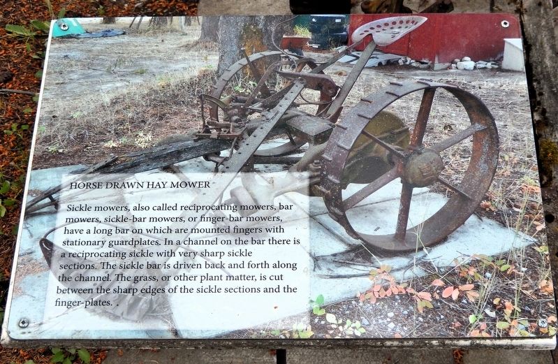 Horse Drawn Hay Mower Marker image. Click for full size.