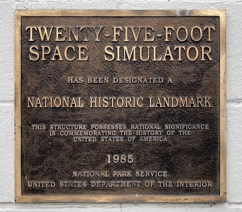 Twenty-Five-Foot Space Simulator Marker. Click for full size. Twenty-Five-Foot Space Simulator Marker image. Click for full size.