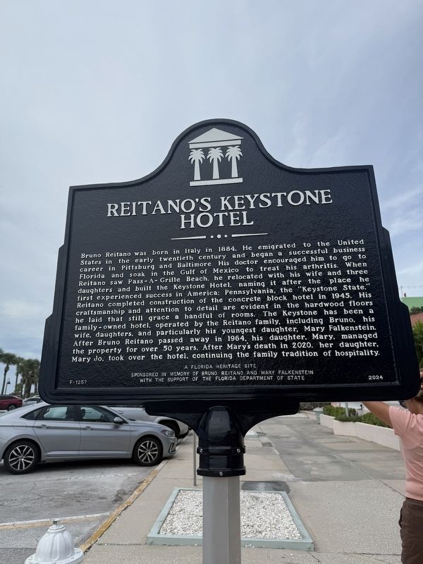 Reitano’s Keystone Hotel Marker. Click for full size. Reitano’s Keystone Hotel Marker image. Click for full size.