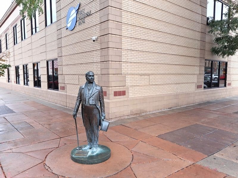 John Quincy Adams Marker and Statue. Click for full size. John Quincy Adams Marker and Statue image. Click for full size.