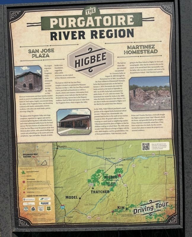 The Purgatoire River Region Marker - Left Panel image. Click for full size.