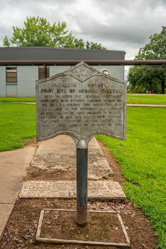 First Site of Hendrix College Marker. Click for full size. First Site of Hendrix College Marker image. Click for full size.