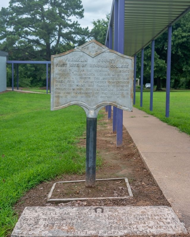 First Site of Hendrix College Marker. Click for full size. First Site of Hendrix College Marker image. Click for full size.
