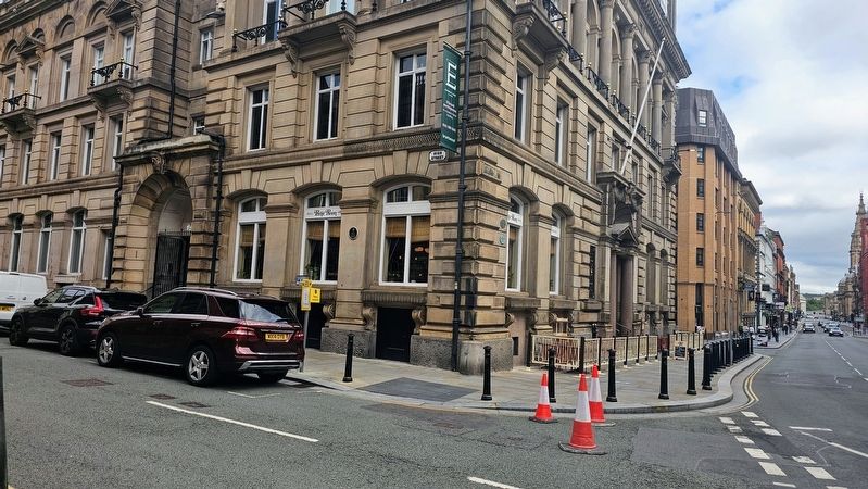 Liverpool's First Town Hall Marker. Click for full size. Liverpool's First Town Hall Marker image. Click for full size.