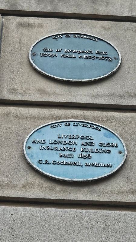 Liverpool and London and Globe Insurance Building Marker. Click for full size. Liverpool and London and Globe Insurance Building Marker image. Click for full size.