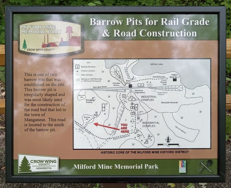 Barrow Pits for Rail Grade & Road Construction Marker. Click for full size. Barrow Pits for Rail Grade & Road Construction Marker image. Click for full size.