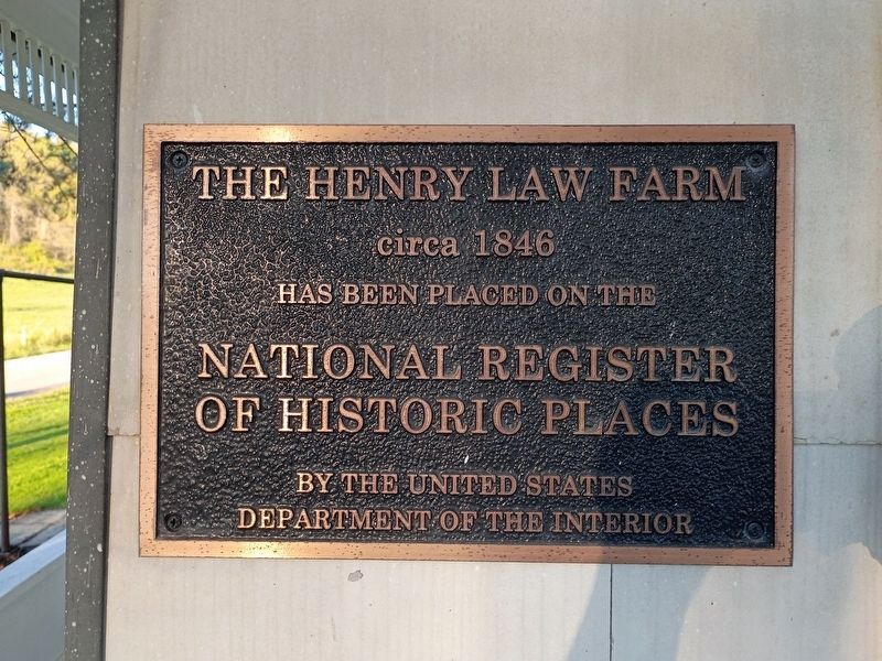 John Q. Law Farm, Reed Farm, Huss Farm / Henry Law Farm Historic District Marker image. Click for full size.