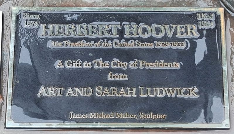 Herbert Hoover Marker. Click for full size. Herbert Hoover Marker image. Click for full size.