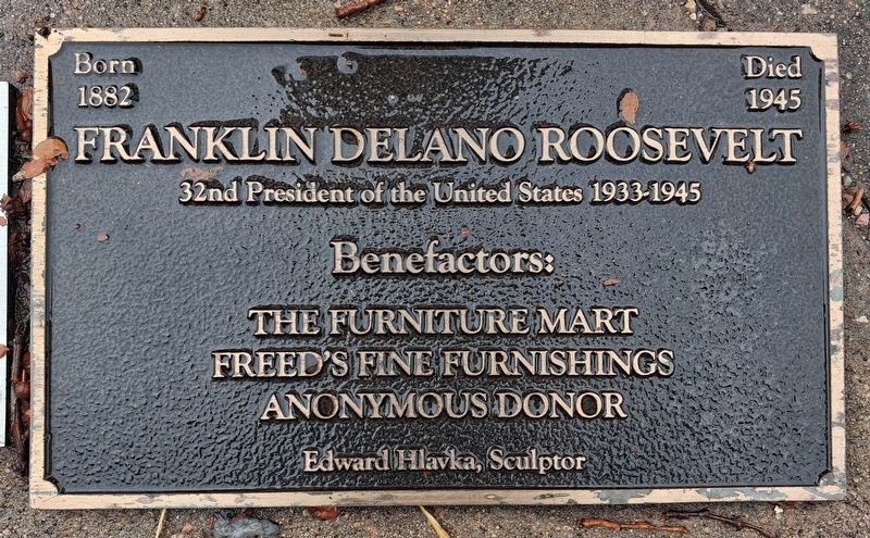 Franklin Delano Roosevelt Marker. Click for full size. Franklin Delano Roosevelt Marker image. Click for full size.