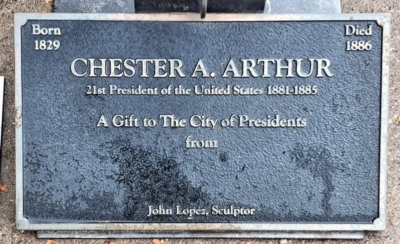 Chester A. Arthur Marker. Click for full size. Chester A. Arthur Marker image. Click for full size.