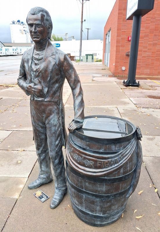 James K. Polk Marker and Sculpture. Click for full size. James K. Polk Marker and Sculpture image. Click for full size.