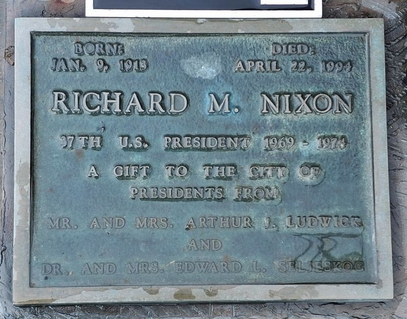 Richard M. Nixon Marker. Click for full size. Richard M. Nixon Marker image. Click for full size.