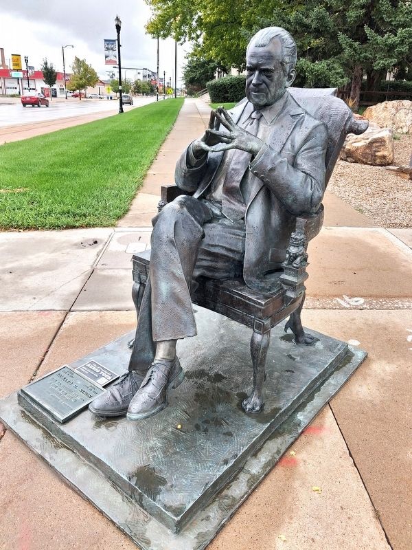Richard M. Nixon Marker and Sculpture. Click for full size. Richard M. Nixon Marker and Sculpture image. Click for full size.