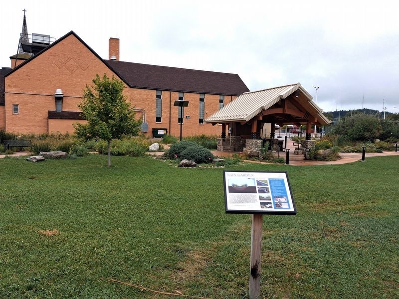 Rain Garden and Marker. Click for full size. Rain Garden and Marker image. Click for full size.