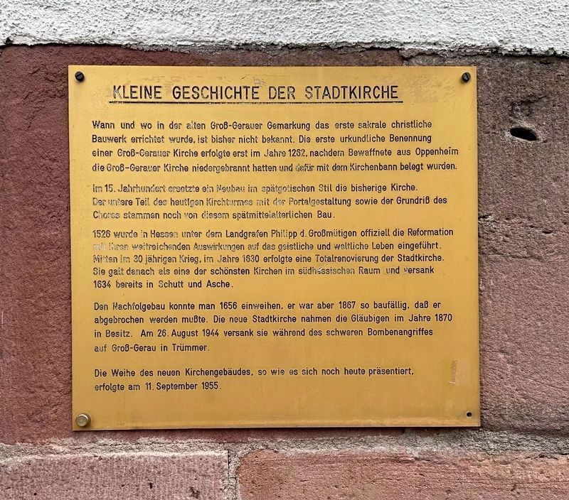 A Short History of the Town Church Marker. Click for full size. A Short History of the Town Church Marker image. Click for full size.