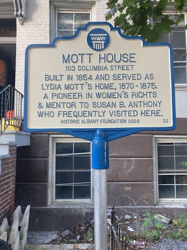 Mott House Marker. Click for full size. Mott House Marker image. Click for full size.