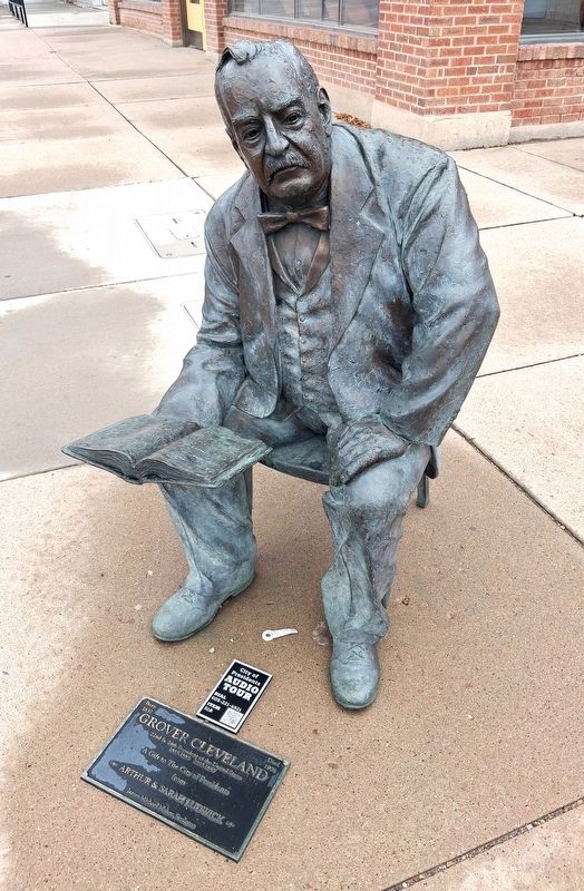 Grover Cleveland Marker and Sculpture. Click for full size. Grover Cleveland Marker and Sculpture image. Click for full size.