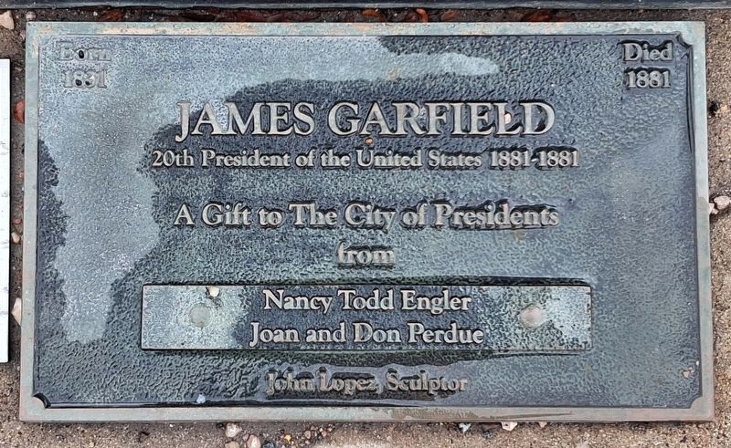 James Garfield Marker. Click for full size. James Garfield Marker image. Click for full size.