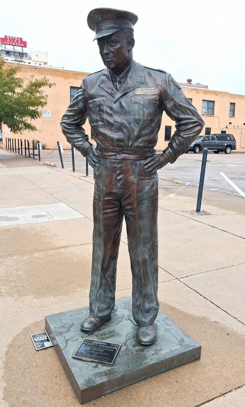 Dwight D. Eisenhower Marker and Sculpture. Click for full size. Dwight D. Eisenhower Marker and Sculpture image. Click for full size.