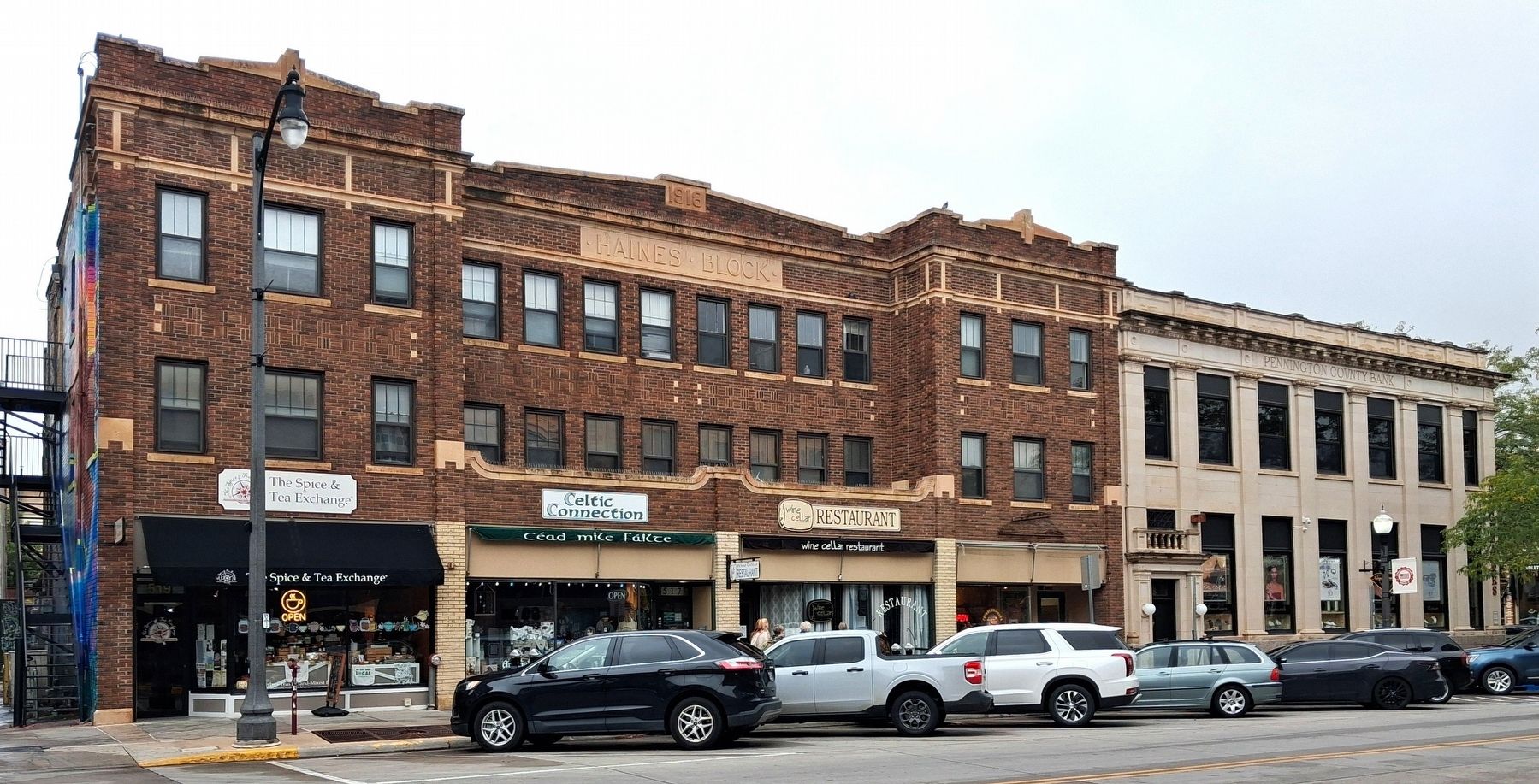 Haines Block and Pennington County Bank Buildings. Click for full size. Haines Block and Pennington County Bank Buildings image. Click for full size.