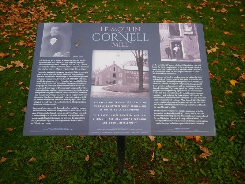 Le Moulin Cornell Mill Marker. Click for full size. Le Moulin Cornell Mill Marker image. Click for full size.