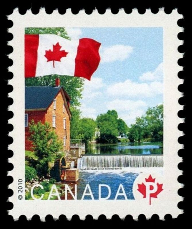 Canadian postage stamp of Cornell Mill. Click for full size. Canadian postage stamp of Cornell Mill image. Click for full size.