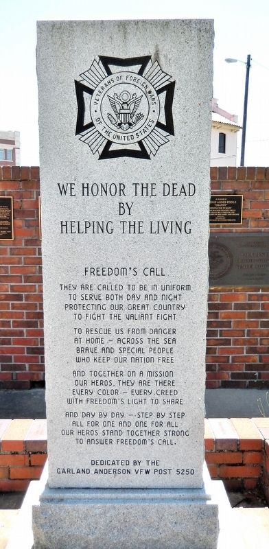 We Honor the Dead by Helping the Living. Click for full size. We Honor the Dead by Helping the Living image. Click for full size.